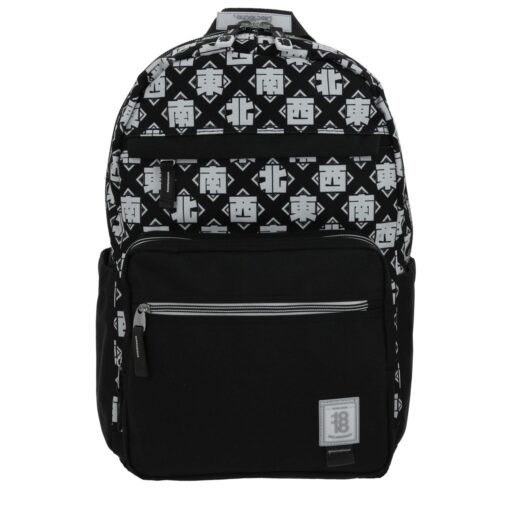 Mochila Negra Grande Con Diseño de Rombos 1818 Baldur