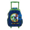Mochila Kinder Con Ruedas Color Verde Mario Bros SPLOSHI